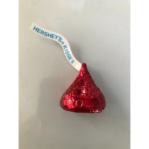 Vintage 1989 Hersey’s Kisses Red Foil Brooch Pin Hallmark Christmas Valentines